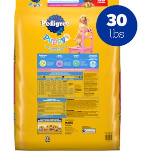 Pedigree Puppy Growth & Protection Chicken & Vegetable Flavor Dry Dog Food, 30-lb bag