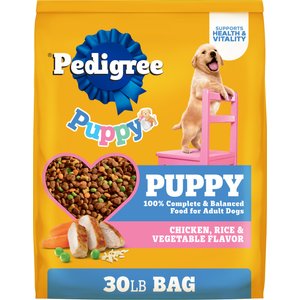 Pedigree Puppy Growth & Protection Chicken & Vegetable Flavor Dry Dog Food, 30-lb bag