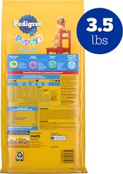 Pedigree Puppy Growth & Protection Grilled Steak & Vegetable Flavor Dry Dog Food, 3.5-lb bag slide 2 of 9