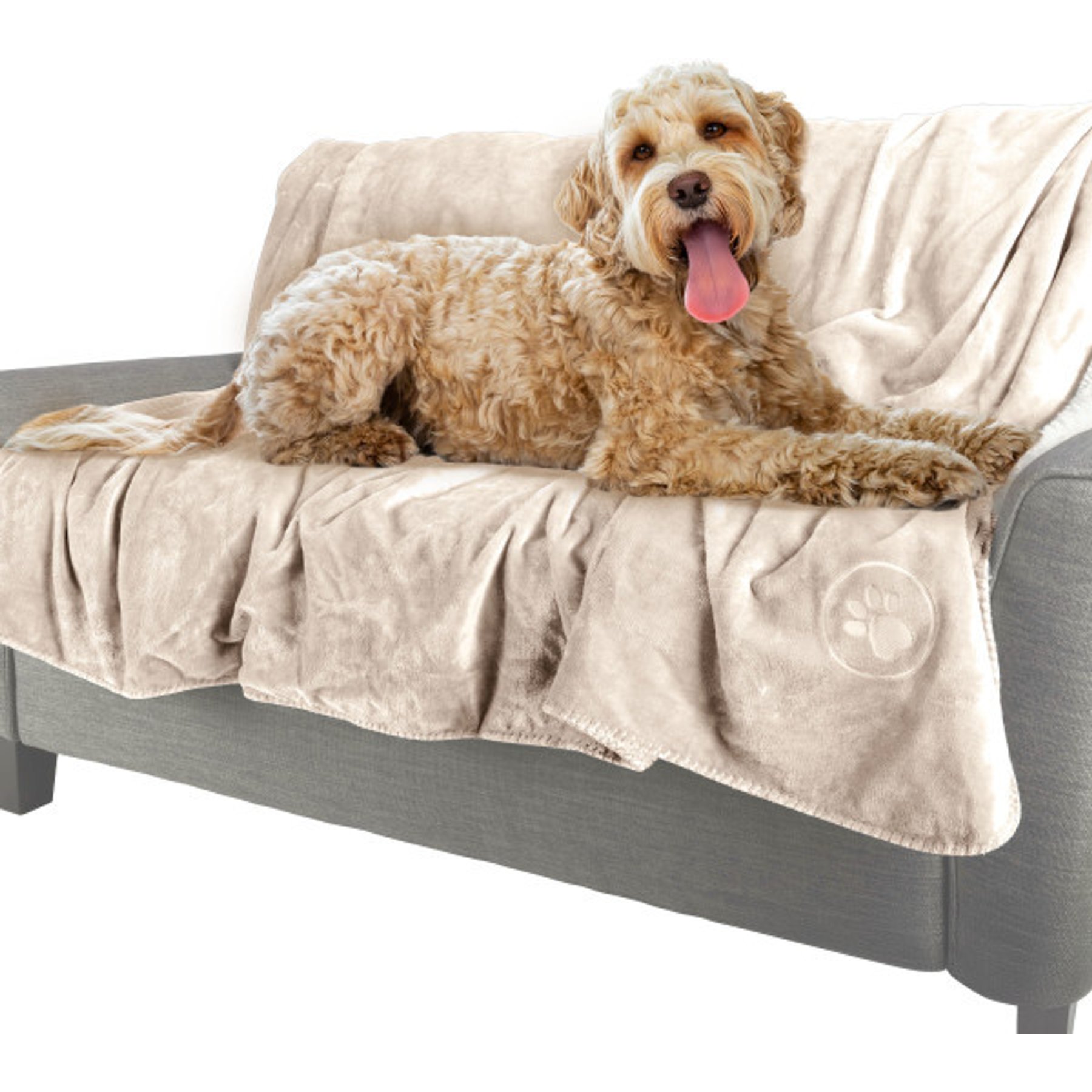 Pet Adobe Water-Resistant Dog Blanket, Cream, 60 x 80-in