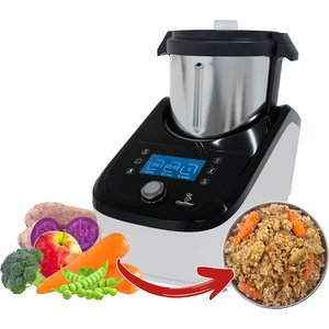 ChefPaw Stainless Steel Dog Food Maker, 6.4-lb, Black/White