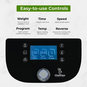 ChefPaw Stainless Steel Dog Food Maker, 6.4-lb, Black/White