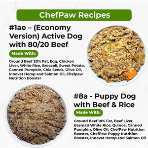 ChefPaw Stainless Steel Dog Food Maker, 6.4-lb, Black/White