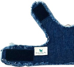 Heads or Tails Pup Ruff & Roll Denim Dog Harness, XX-Small: 10 to 12-in chest slide 2 of 4