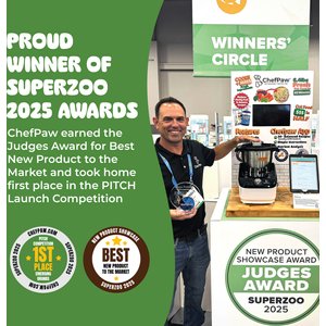 ChefPaw Stainless Steel Dog Food Maker, 6.4-lb, Black/White