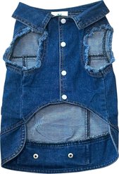Heads or Tails Pup Ruff & Roll Denim Dog Vest, XX-Large slide 2 of 5