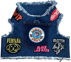 Heads or Tails Pup Ruff & Roll Denim Dog Harness, XX-Large: 29 to 33-in chest