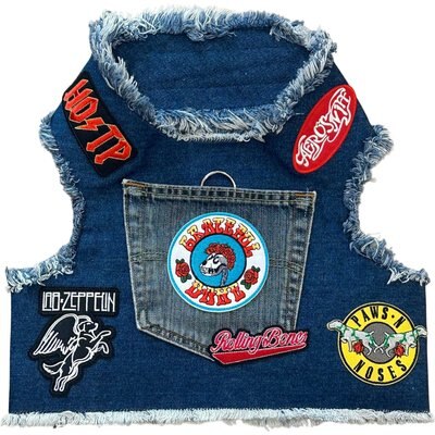 Heads or Tails Pup Heads or Tails Pup Ruff & Roll Denim Dog Harness, X-Large: 25 to 28-in chest