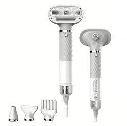 Decflow Brush & Dry 2-in-1 Dog Hair Dryer, white
