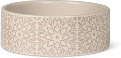 Fringe Studio Sevilla Tile Sand Stoneware Dog & Cat Bowl, Multicolor, Small