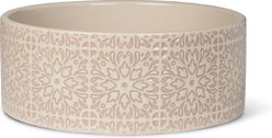 Fringe Studio Sevilla Tile Sand Stoneware Dog & Cat Bowl, Multicolor, Medium