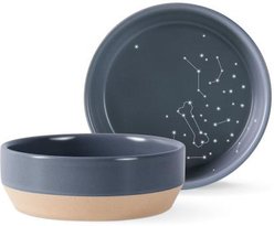 Fringe Studio Celestial Stoneware Bevel Dog Bowl, Multicolor, Medium: 3.25-cup