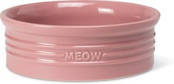Fringe Studio Meow Blush Stoneware Cat Bowl, Multicolor, Medium: 1.5-cup