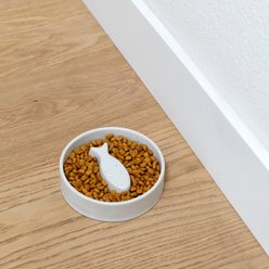 Fringe Studio Speckled Fish Bone Stoneware Cat Bowl, Multicolor, Small: 1.5-cup slide 2 of 2