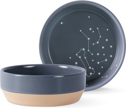 Fringe Studio Celestial Stoneware Dog Bowl, Multicolor, Small: 1.5-cup