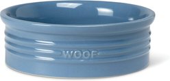 Fringe Studio Woof French Blue Sculpted Dog Bowl, Multicolor, Small: 1.5-cup