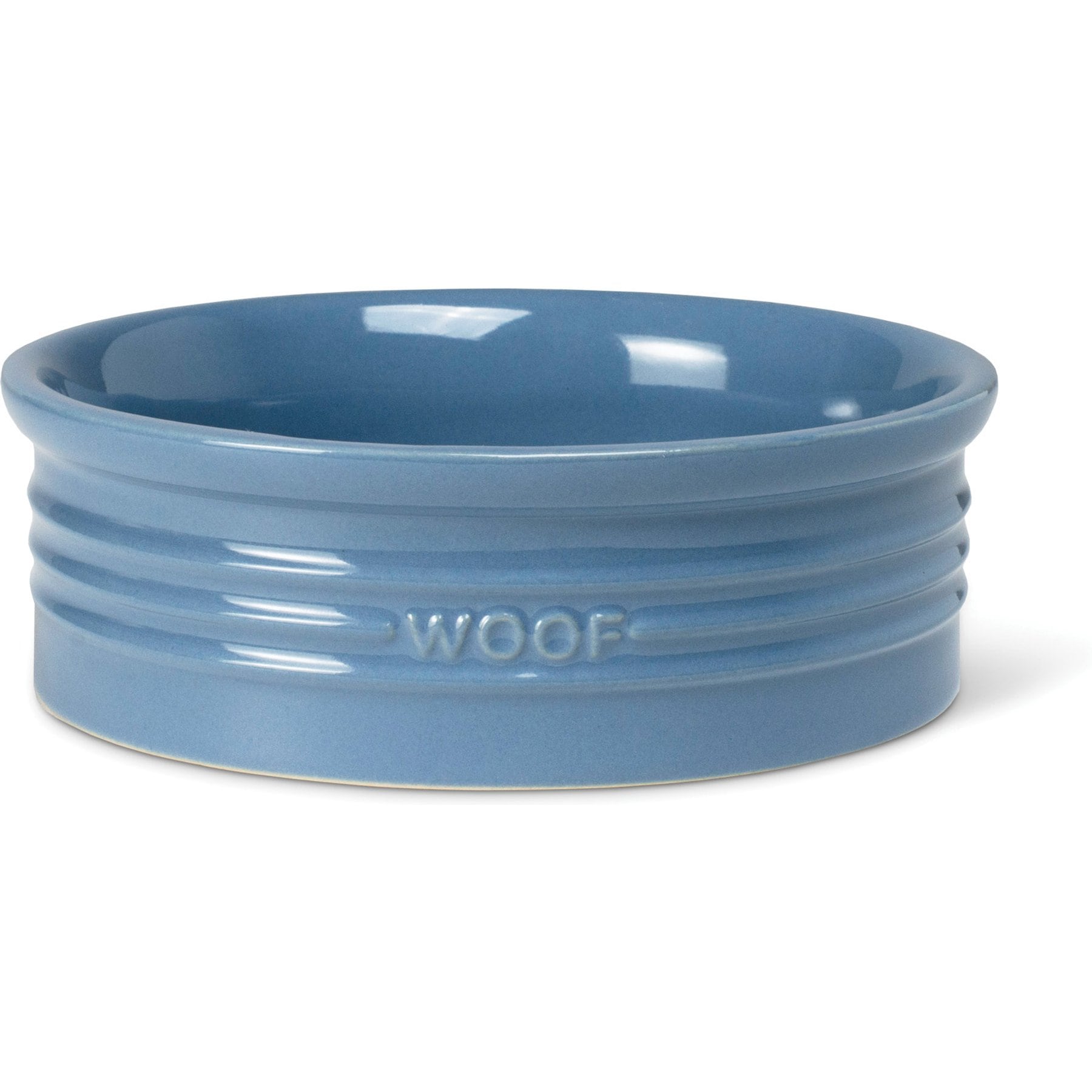 Fringe Studio Woof French Blue Sculpted Dog Bowl, Multicolor, Small: 1.5-cup