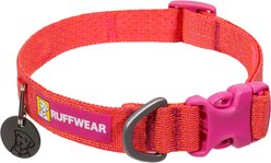 Ruffwear Front Range™ Flex Collar Polyester Dog Collar, Rose Violet, 11 to 14-in neck, 1-in wide