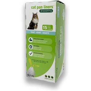 Van Ness Drawstring Cat Pan Liners, X-Large, 15 count