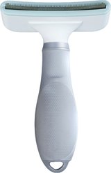 Pet Marvel Curved Shape Dog & Cat Deshedding Brush, Grey