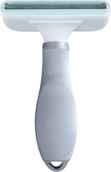 Pet Marvel Straight Shape Dog & Cat Deshedding Brush, Grey