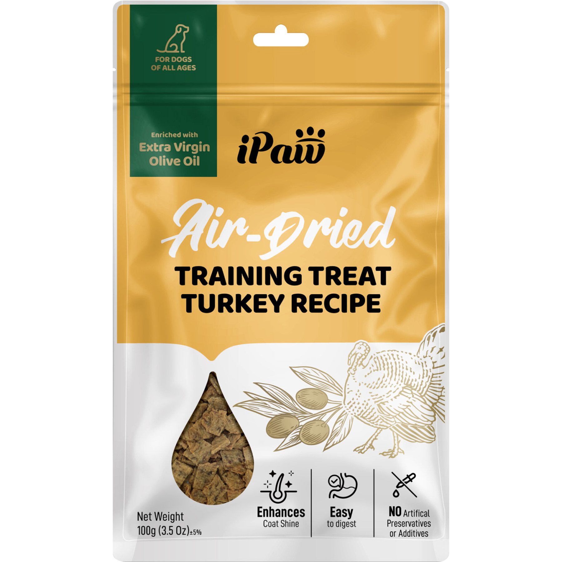 iPaw Air-Dried Turkey Soft & Chewy Dog Treats, 3.53-oz bag