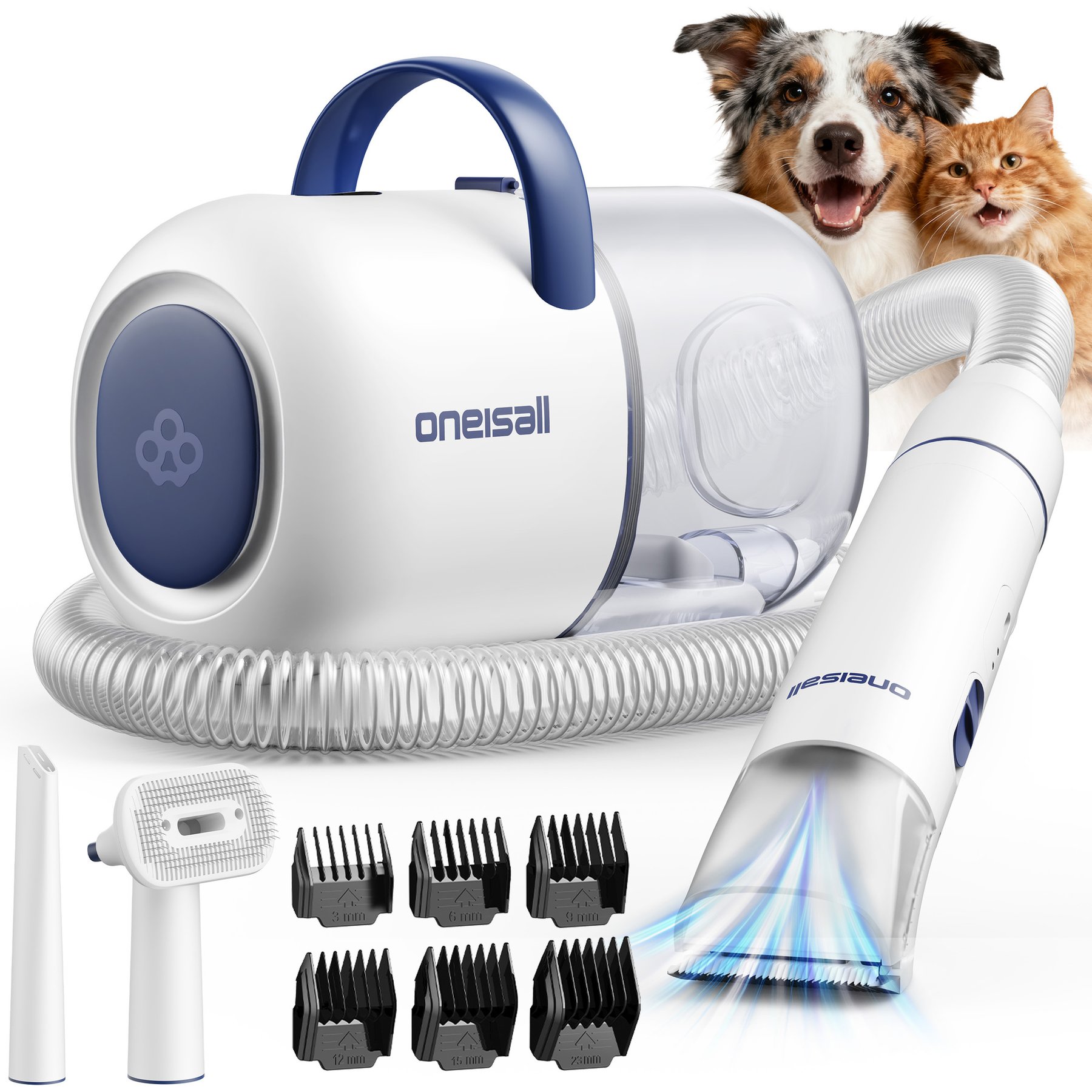 OneIsAll Professional 3-in-1 Dog Grooming Kit & Vacuum, 109-oz