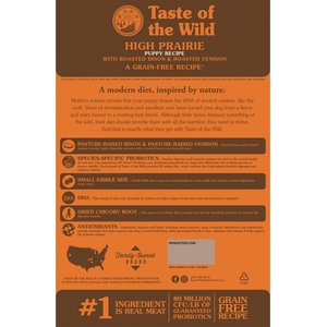 Taste of the Wild High Prairie Puppy Formula Grain-Free Dry Dog Food, 28-lb bag