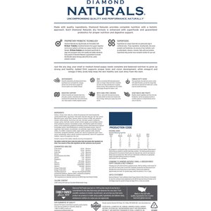 Diamond Naturals Small & Medium Breed Puppy Formula Dry Dog Food, 40-lb bag