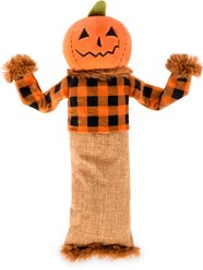 P.L.A.Y. Pet Lifestyle and You Feline Frenzy Kicker Halloween Scarecrow Cat Plush Toy with Catnip, Multicolor