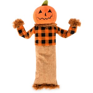 P.L.A.Y. Pet Lifestyle and You Feline Frenzy Kicker Halloween Scarecrow Cat Plush Toy with Catnip, Multicolor