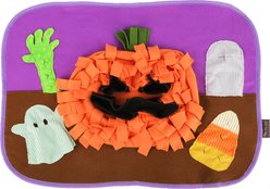 P.L.A.Y. Pet Lifestyle and You Snuffle Mat Halloween Stuffing-Free Dog Plush Toy, Multicolor