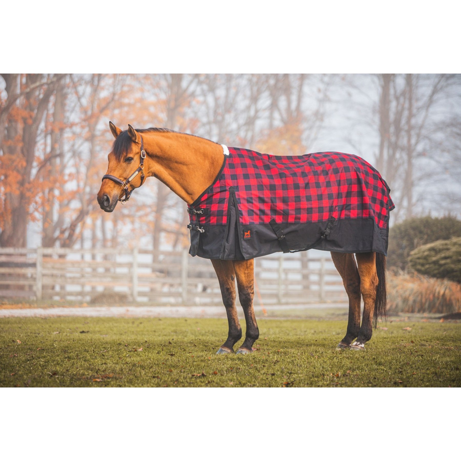 Jacks Heritage Collection Kratos 1200 Denier Turnout Sheet, Red Buffalo, 82-in