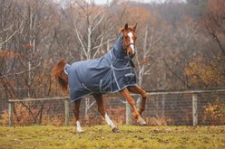 Jacks Heritage Collection Boreas Ink 1200 Denier with 350 Gram Lining Turnout Blanket, Blue, 72-in