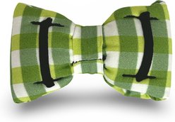 Slobber Threads Spruce Gingham Slip On Dog Bowtie, Green slide 2 of 2
