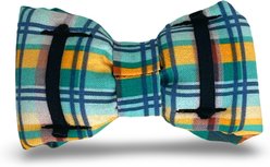 Slobber Threads Plaid Slip On Dog Bowtie, Blue slide 2 of 2