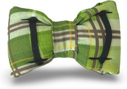 Slobber Threads Lucky Plaid Slip On Dog Bowtie, Green slide 2 of 2