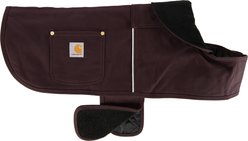 Carhartt Firm Duck Solid Waterproof Insulated Weather Resistant Jacket Dog Chore Coat, Deep Wine, Medium