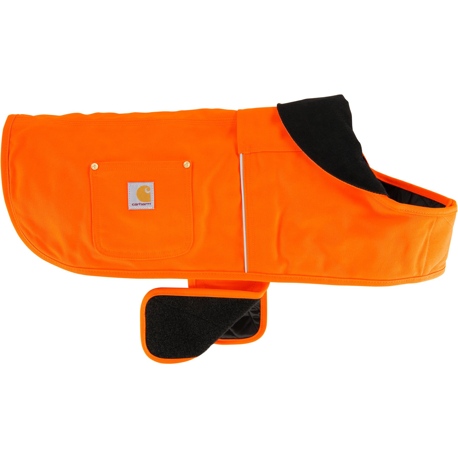 Carhartt Firm Duck Solid Waterproof Insulated Weather Resistant Jacket Dog Chore Coat, Hunter Orange / Brass, Large