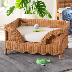 bali & pari Papina Natural Rattan Cat Bed, Light Honey, 31.5-in slide 2 of 9