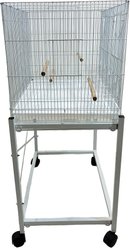 YML Bird Breeding Cage with Wheeled Stand, Small, White slide 2 of 3