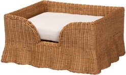 bali & pari Belita Natural Rattan Cat Bed, Light Honey, 30.2-in