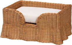 bali & pari Belita Natural Rattan Cat Bed, Light Honey, 27.6-in