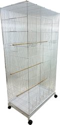 YML Bird Breeding Cage with Wheeled Stand, X-Large, White slide 2 of 3