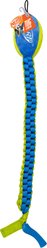 Nerf Dog Ultraplush & Nylon Vortex Chain Squeaky Tug Dog Toy, Green/Light Blue, 25-in