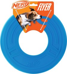 Nerf Dog TPR Atomic Flyer Dog Toy, Blue, 10-in