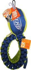 Nerf Dog Nylon Squeak Vortex Chain Tug Dog Toy, Blue/Green, 25-in