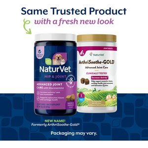 NaturVet Advanced Joint Care Hip & Joint Bacon & Chicken Flavored Supplement for Dogs & Cats, 240 count