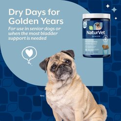 NaturVet Advanced Incontinence Senior Hickory Smoked Bacon Flavored Supplement for Dogs, 120 count slide 2 of 6