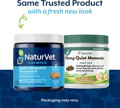 NaturVet Quiet Moments with Hemp Seed Salmon & Bacon Flavored Calming Supplement for Cats, 60 count slide 2 of 8